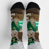 St. Patrick's Day Shamrock Kat Humor Sokken (Top)