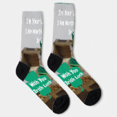 St. Patrick's Day Shamrock Kat Humor Sokken (Rechts)