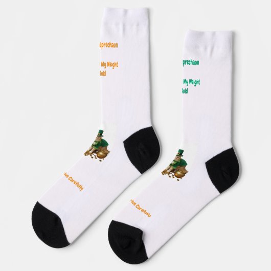 St. Patrick's Day Shamrock Kat Humor Sokken (Links)