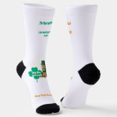 St. Patrick's Day Shamrock Kat Humor Sokken (Gebogen)