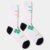 St. Patrick's Day Shamrock Kat Humor Sokken (Rechts)