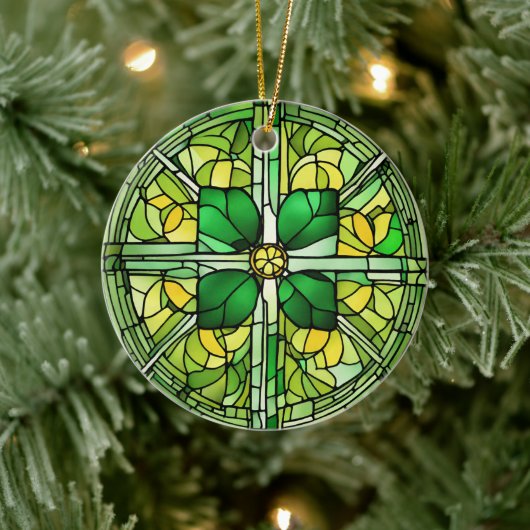 St Patricks Day Shamrock Keramisch Ornament (Boom)