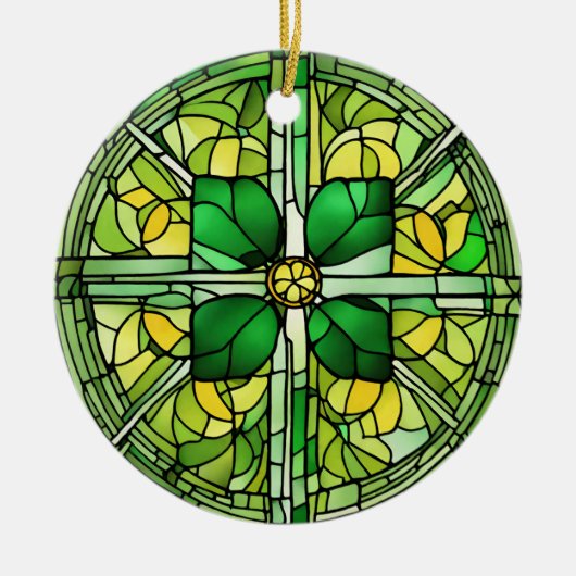 St Patricks Day Shamrock Keramisch Ornament (Voorkant)