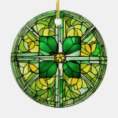 St Patricks Day Shamrock Keramisch Ornament (Achterkant)