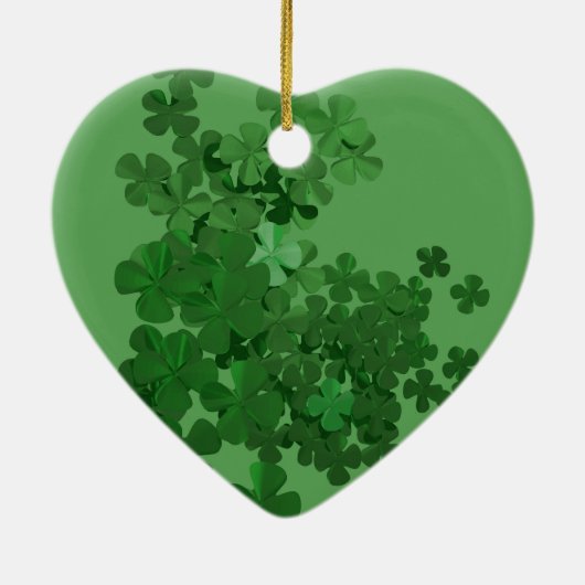 St. Patrick's Day Shamrock Keramisch Ornament (Achterkant)