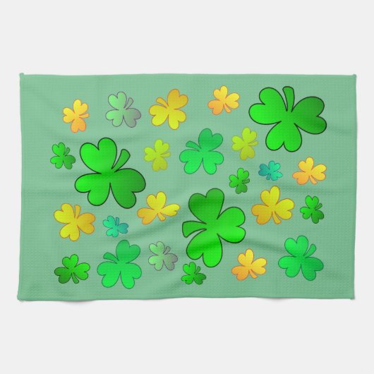 St. Patrick's Day Shamrock Kitchen Towel Theedoek (Horizontaal)