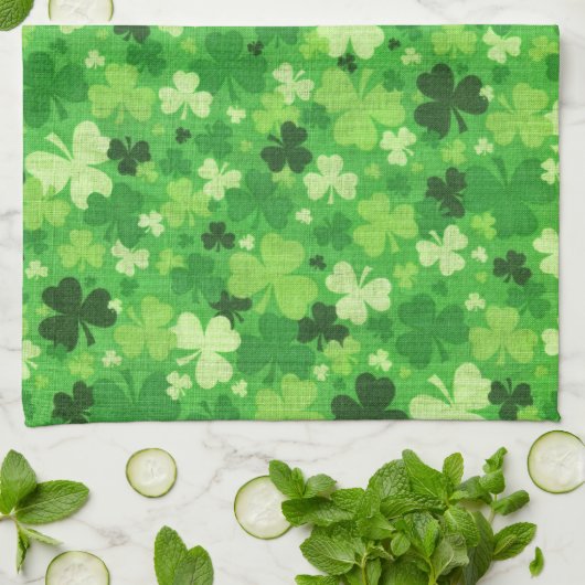 St. Patrick's Day Shamrock Kitchen Towel Theedoek (Gevouwen)