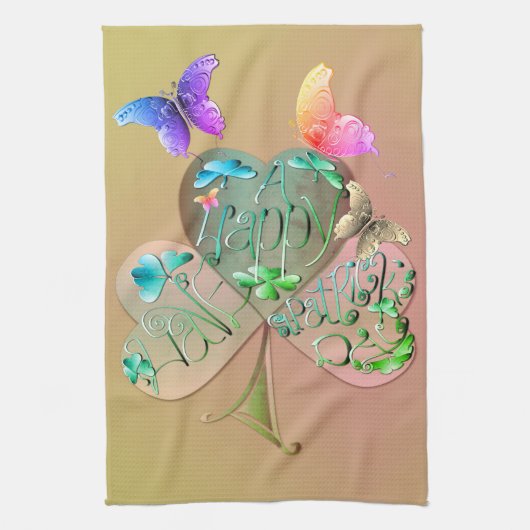St. Patrick's Day Shamrock Kitchen Towels Theedoek (Verticaal)