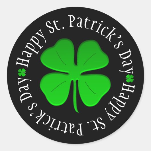 St. Patrick's Day Shamrock Klassieke Ronde Sticker (Voorkant)