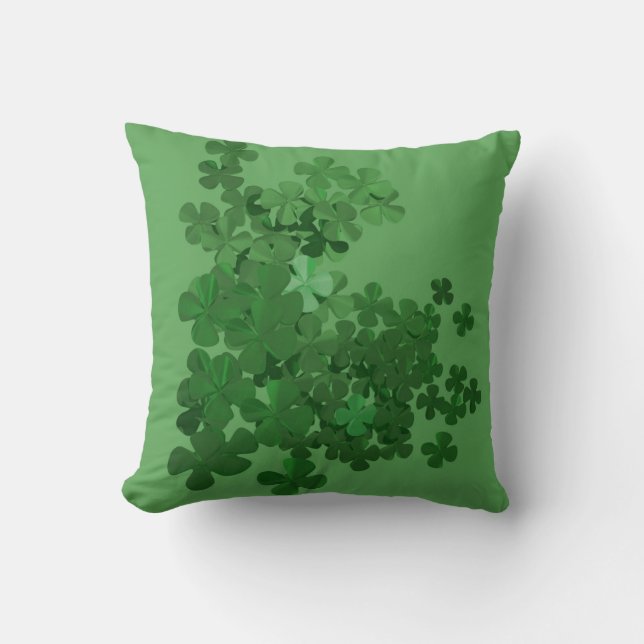 St. Patrick's Day Shamrock Kussen (Voorkant)