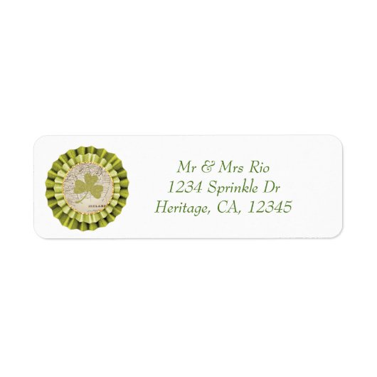 St. Patrick's Day Shamrock Leaf Address Label (Voorkant)