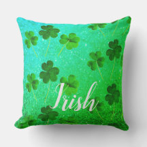 St Patrick's Day Shamrock Leaf Glitter Green Ombre