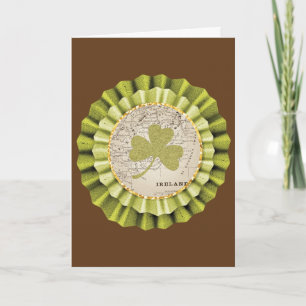 St. Patrick's Day Shamrock Leaf Wenskaart Kaart