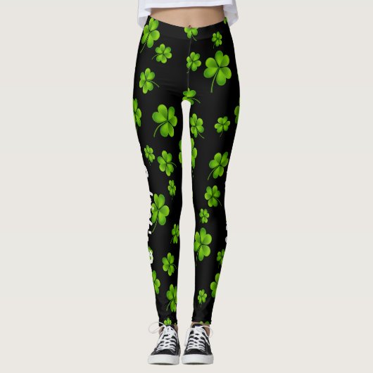 St. Patrick's Day Shamrock Leggings (Voorkant)