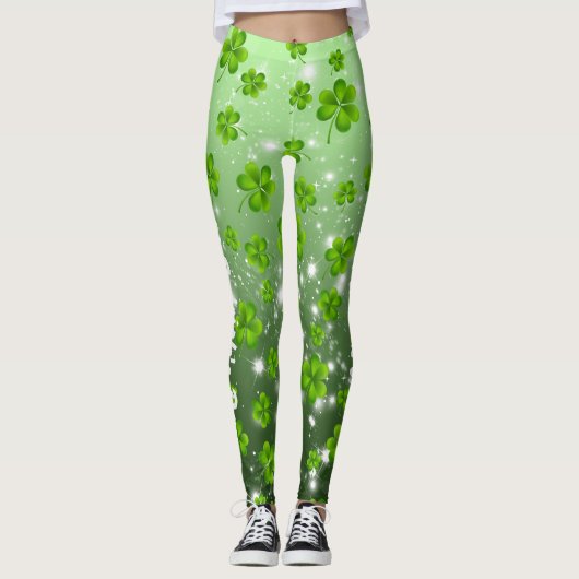  St. Patrick's Day Shamrock Leggings (Voorkant)