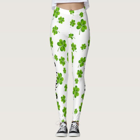St. Patrick's Day Shamrock Leggings (Voorkant)