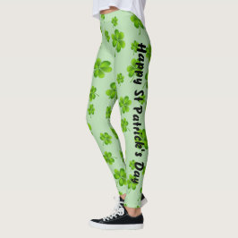  St. Patrick's Day Shamrock Leggings