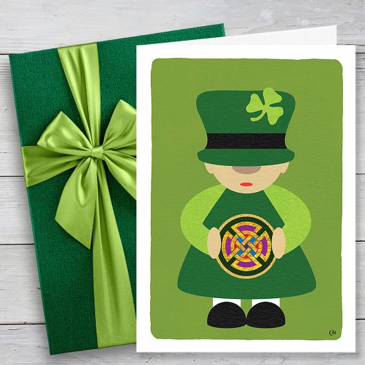 St. Patrick's Day Shamrock Leprechaun Kaart