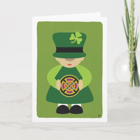 St. Patrick's Day Shamrock Leprechaun Kaart (Voorkant)