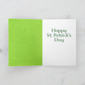 St. Patrick's Day Shamrock Leprechaun Kaart (Binnen)