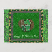 St Patricks Day Shamrock Love Briefkaart (Voorkant)