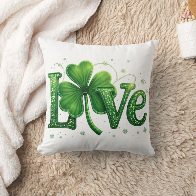 St. Patrick's Day Shamrock Love Kussen (Deken)