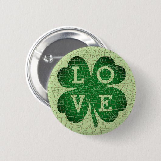 St Patrick's Day Shamrock Love Ronde Button 5,7 Cm (Voorkant /achterkant)
