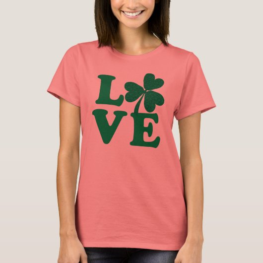 St. Patrick's Day Shamrock Love T-shirt (Voorkant)