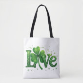 St. Patrick's Day Shamrock Love Tote Bag (Voorkant)