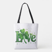 St. Patrick's Day Shamrock Love Tote Bag (Achterkant)