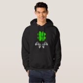 St. Patrick's Day Shamrock Love Video Game Hoodie (Voorkant volledig)