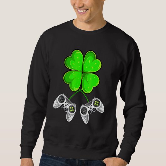St. Patrick's Day Shamrock Love Video Game Trui (Voorkant)