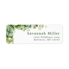 St. Patrick's Day Shamrock Lucky 4 Leaf Clover Etiket