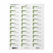 St. Patrick's Day Shamrock Lucky 4 Leaf Clover Etiket (Full Sheet)