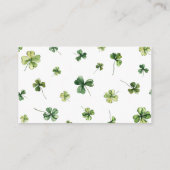 St. Patrick's Day Shamrock Lucky Books voor Baby Informatiekaartje (Achterkant)