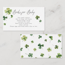 St. Patrick's Day Shamrock Lucky Books voor Baby Informatiekaartje