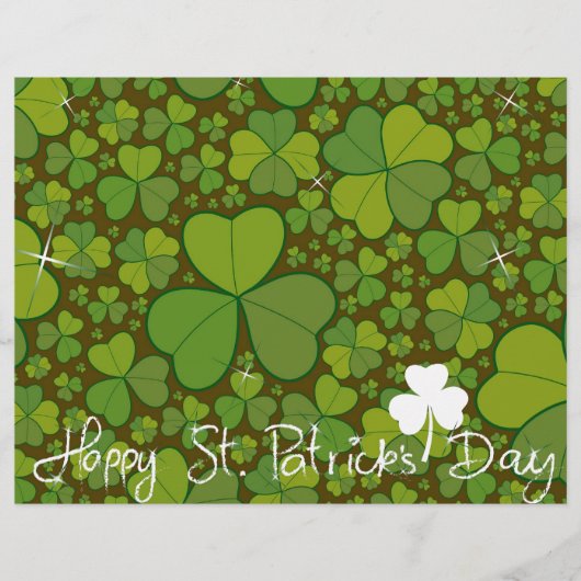 St. Patrick's Day Shamrock Lucky Klavers Bladeren Flyer (Voorkant)