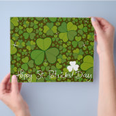 St. Patrick's Day Shamrock Lucky Klavers Bladeren Flyer (Hand)