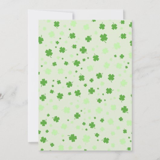 St. Patrick's Day Shamrock Lucky One 1e verjaardag Kaart (Achterkant)