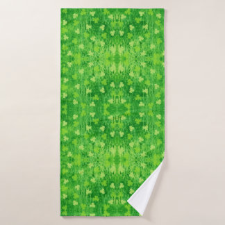 St Patrick's Day Shamrock Lucky Pattern Bath Towel Badhanddoek