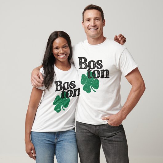 St Patricks Day Shamrock Massachusetts Boston T-shirt (Unisex)