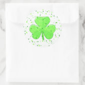 St Patrick's Day Shamrock met sterren en spikkels Ronde Sticker (Tas)