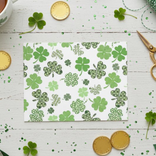 St. Patrick's Day Shamrock Minimalistisch Eenvoudi Briefkaart