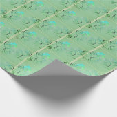 St. Patrick's Day Shamrock Misty Green Cadeaupapier (Hoek)