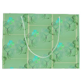 St Patrick's Day Shamrock Misty Green Groot cadeau Cadeauzakje (Achterkant)