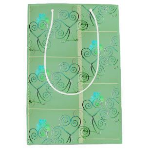 St. Patrick's Day Shamrock Misty Groen Medium Cadeauzakje