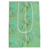 St. Patrick's Day Shamrock Misty Groen Medium Cadeauzakje (Achterkant)