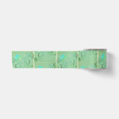 St. Patrick's Day Shamrock Misty Groen Satijnen Lint (Voorkant)