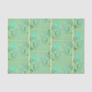 St. Patrick's Day Shamrock Misty Groen Tissuepapier