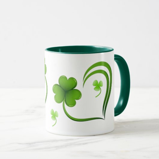 St. Patrick's Day Shamrock Mok (Voorkant rechts)